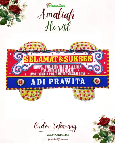 Karangan Bunga Ucapan Selamat di Pasar Ambacang